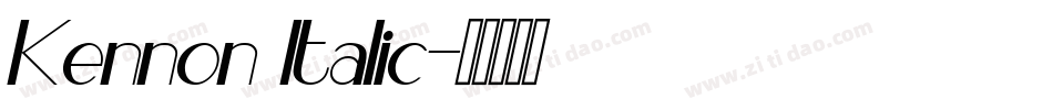 Kennon Italic字体转换